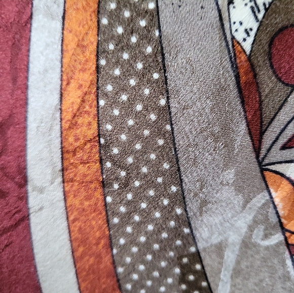 Vintage Henri Christian Designer Silk Abstract Tie / NWT Deadstock Vintage - Picture 7 of 7